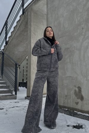 Жіночий спортивний костюм URBAN oversize мармуровий графіт